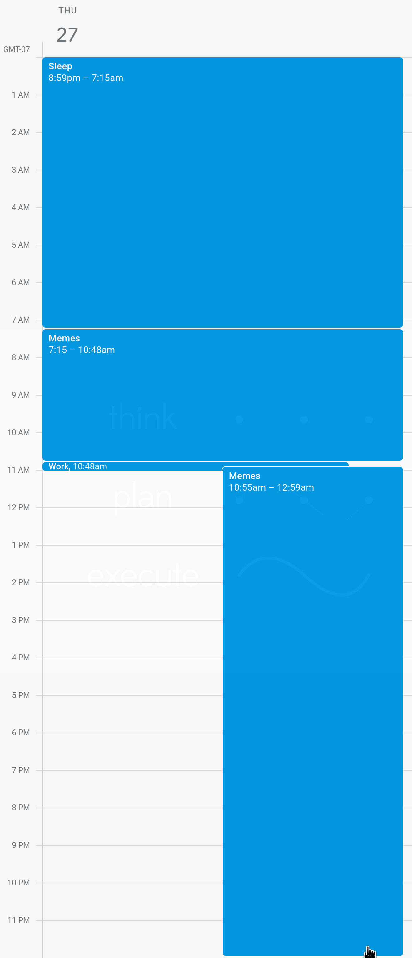 Mindless Data Calendar
Thursday